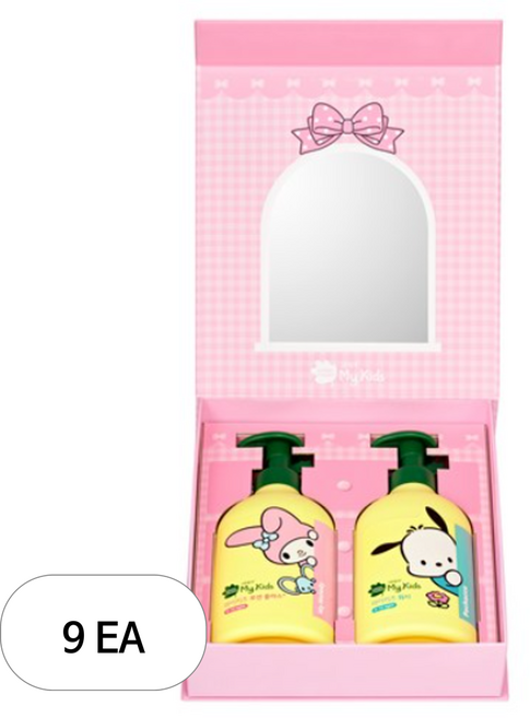 그린핑거 산리오 유아용 마이키즈 하우스 로션 플러스 320ml + 워시 320ml 세트, 9세트