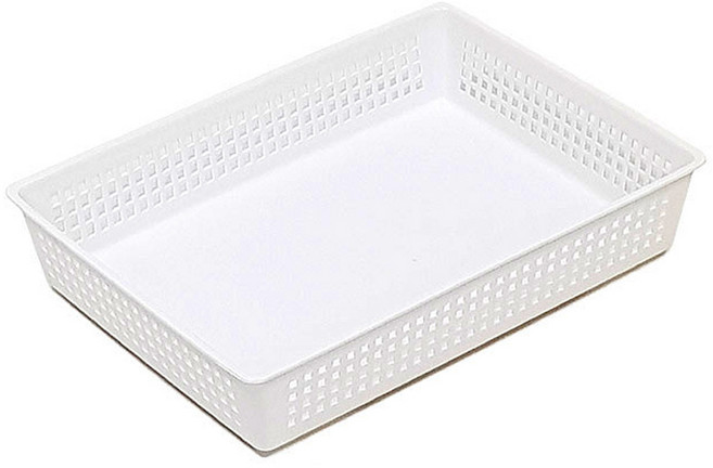 윈디 A4 바구니 플라스틱 바스켓 정리함 소쿠리, 1개, 화이트