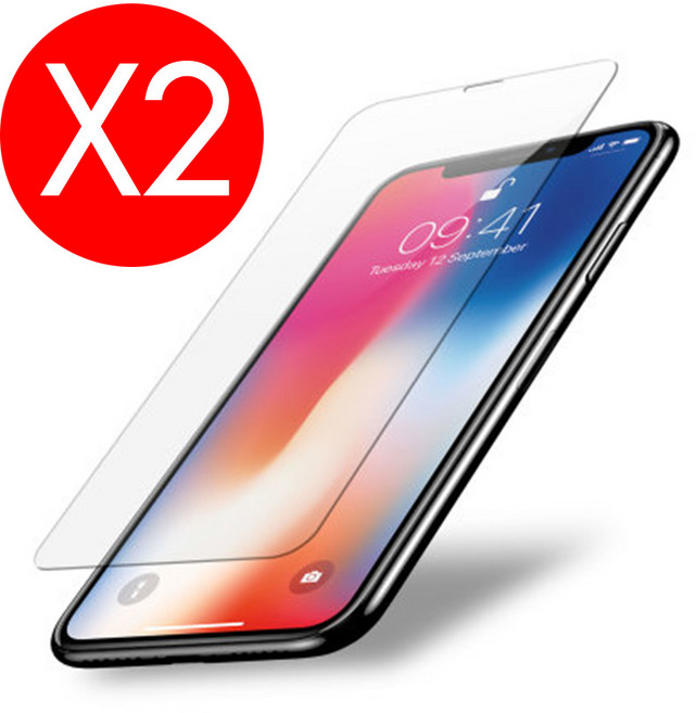 아이폰 강화유리 액정보호 필름 9H 2.5D 2매, 1세트