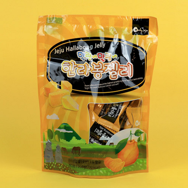 제주 말랑말랑 한라봉젤리 20개입 옛날젤리 어르신간식 기념품 선물, 200g, 1개