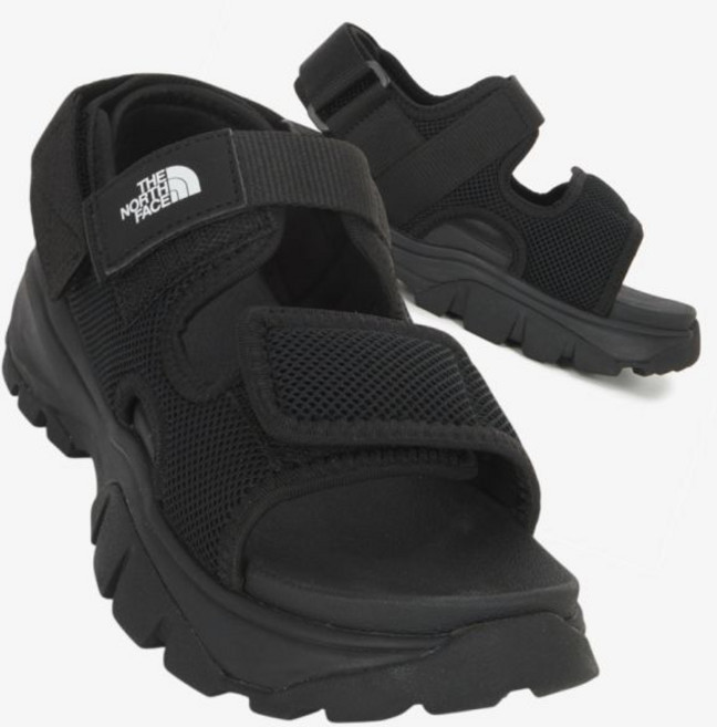 [매장판] 노스페이스 샌들 여성 키높이 벨크로 여름 샌달 블랙 NS82S04A