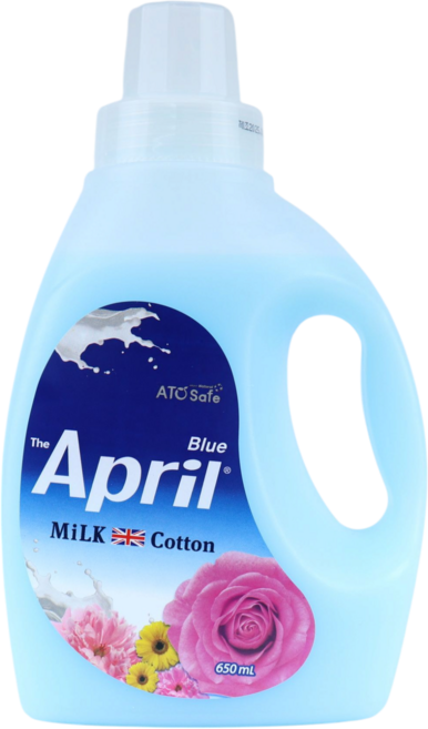 MiLKCotton 고농축 섬유유연제 에이프릴 블루 본품, 650ml, 2개