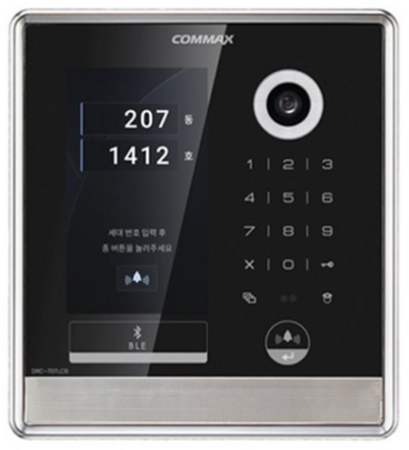 COMMAX RF1 홈오토메이션 공동현관 로비폰 블랙, DRC- 707LC