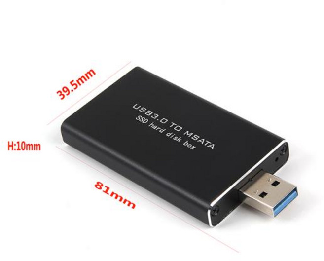 MSATA-USB 5Gbps USB 3.0-mSATA SSD 인클로저 USB3.0-mSATA 케이스 하드 디스크 어댑터 M2 SSD 외장형 HDD