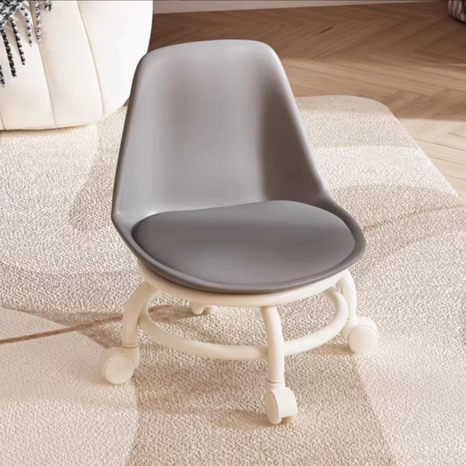 구르미 앉은뱅이 바퀴의자 이동식 회전의자, 1개, 그레이