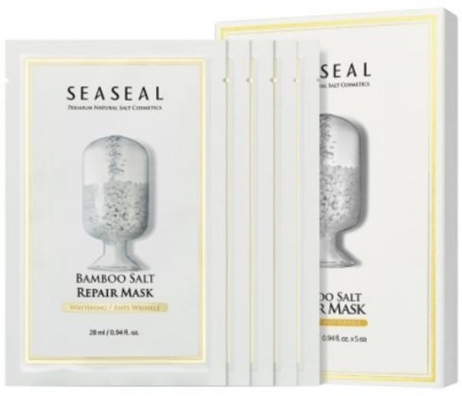 (주)인산가 밤부솔트 리페어 마스크팩 인산가 인산 죽염 씨실 SEASEAL 비건, 1개