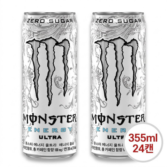 코카콜라 몬스터 에너지 울트라 시트라 음료, 355ml, 24개