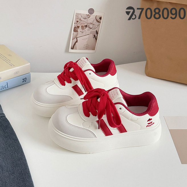 708090 여성 운동화 소프트탑 덕훈화 시트 통굽 플랫폼 슈즈