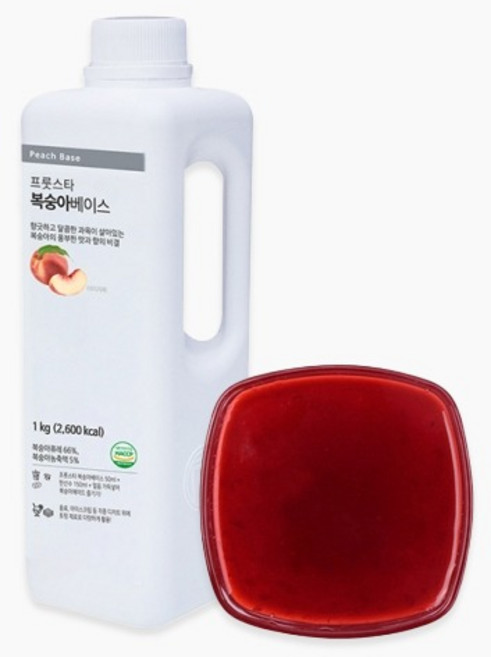 프룻스타 복숭아베이스 냉장 아이스박스포함, 1kg[아이스박스포함], 1개, 1kg