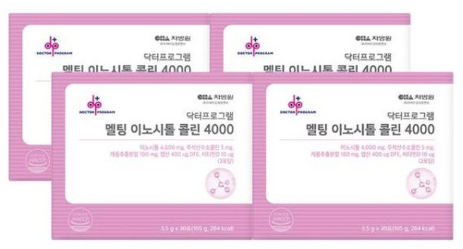 차바이오 닥터프로그램 멜팅 이노시톨 콜린 4000 30포 X 4박스, 105g