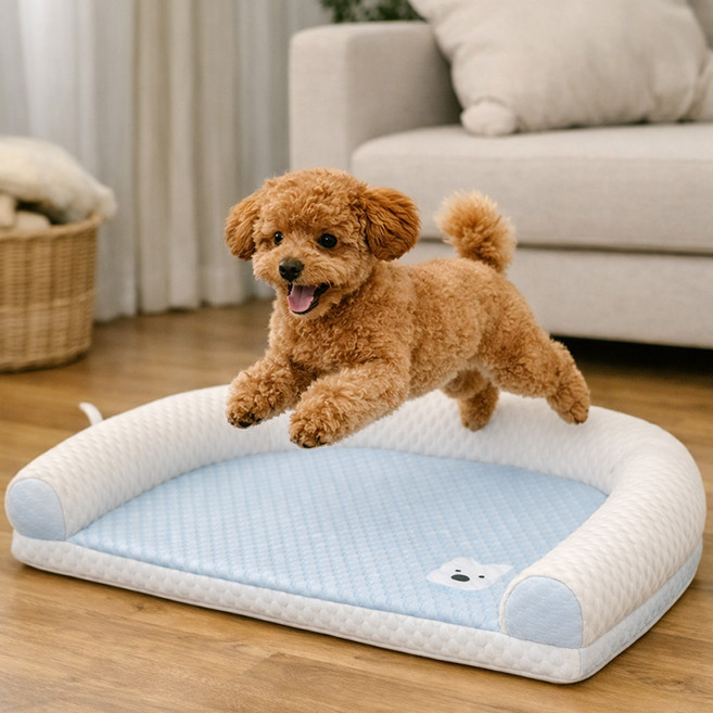 하루쿨 애견 여름방석 쿨방석 강아지 쿨매트, 블루, 1개