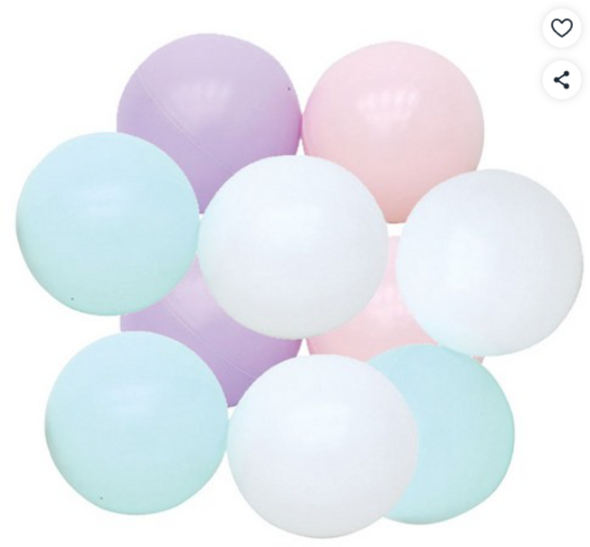 아하토이 아가랑 마시멜로 볼풀공 약 200p, MIX (보라+핑크+민트+흰색), 5세트