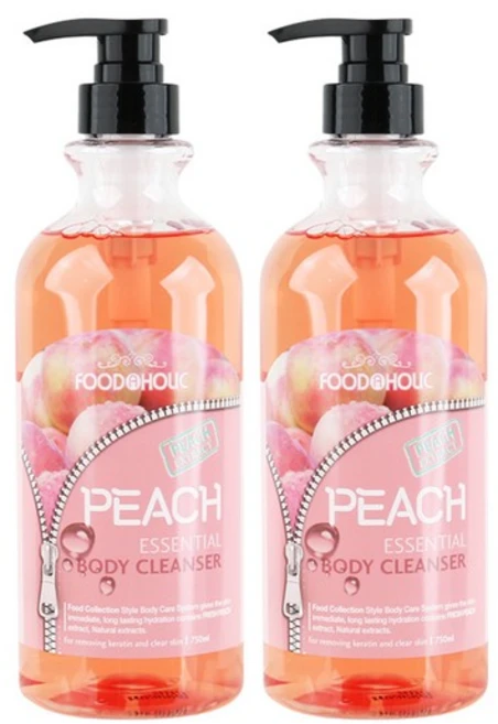 2개 복숭아 에센셜 바디클렌져 750ml - 쿠팡