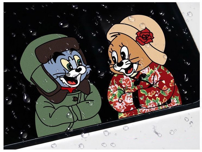 태쓰 자동차 스티커 흠집커버 스크래치 커버 차량 반창고 노트북스티커, 1개, 시골쥐부부