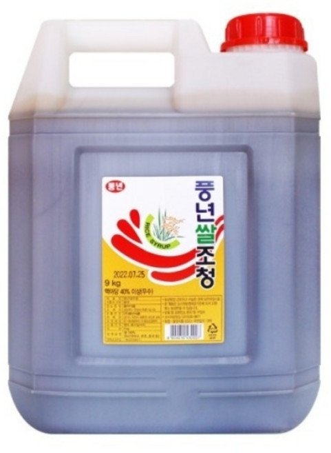 풍년 물엿 쌀조청 대용량 쌀100% 조청쌀엿 맥아 대량 식자재 식당 업소용, 1개, 9kg