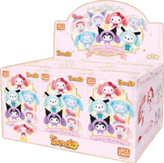 【M.M小舖】『現貨』盒玩 樂不可支 三麗鷗家族毛絨盲盒 凱蒂貓 大耳狗, 1個, 一中盒(請下標6次)