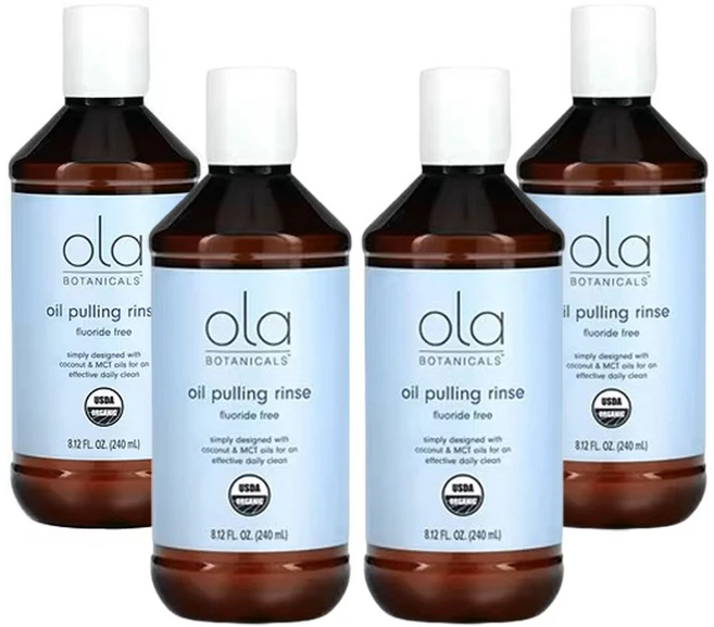 닥터머콜라 오일 풀링 린스 불소 없음 240ml(8.12fl oz), 4팩, 240ml - 쿠팡