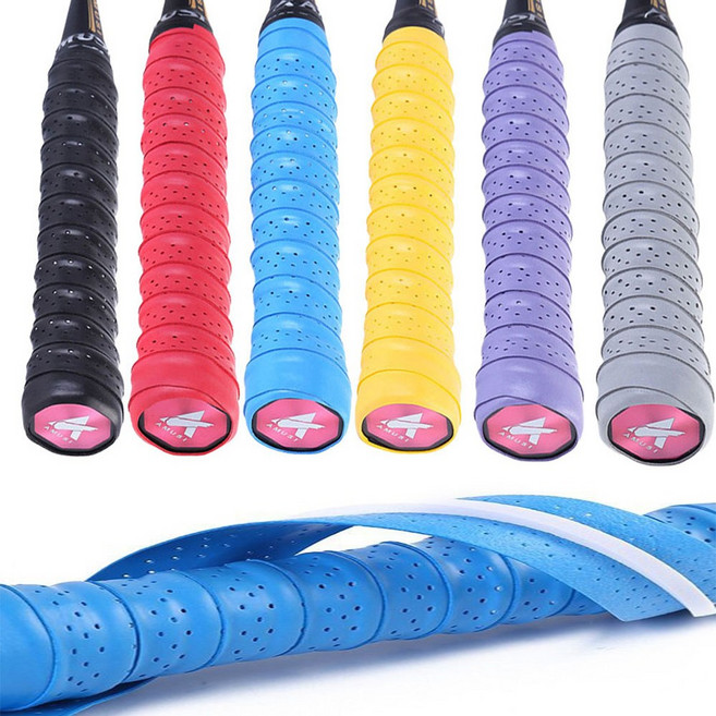 포니온 배드민턴 그립 테이프 테니스 라켓 밴드 11P, 블랙,레드,블루,옐로우,퍼플,그레이, 1개