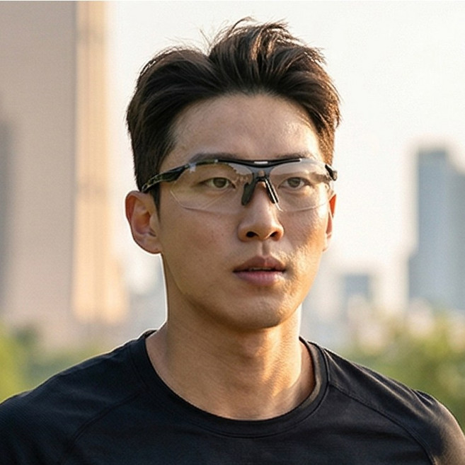 66inch 초경량 스포츠고글 러닝 사이클 선글라스, 1개, 화이트