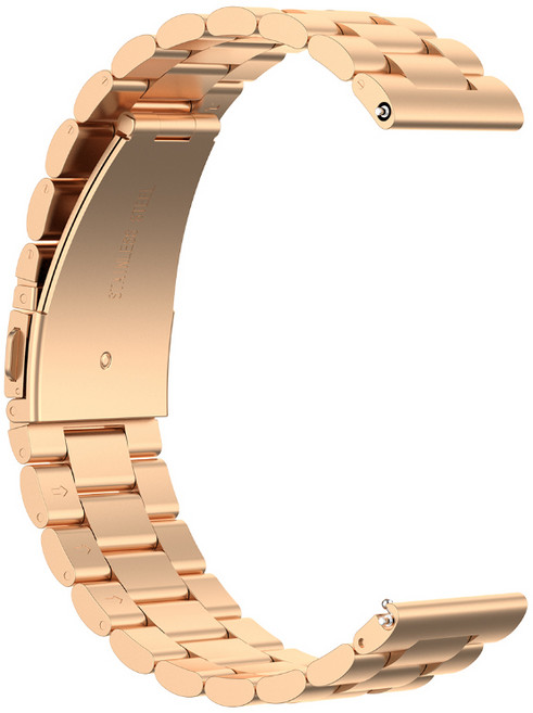 【三珠不鏽鋼】適用 Fossil Dayle BQ3939 BQ3885 手錶 錶帶寬度 18mm 彈弓扣 金屬, 玫瑰金, 1個