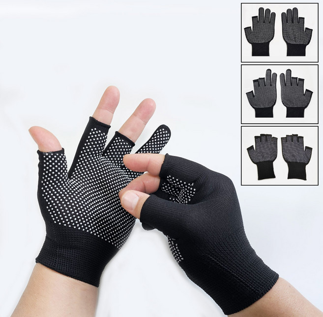 희모리 여름 낚시장갑 미끄럼방지 2컷 3컷 5컷 낚시장갑 (1켤레), 3컷 낚시장갑_블랙, 1개