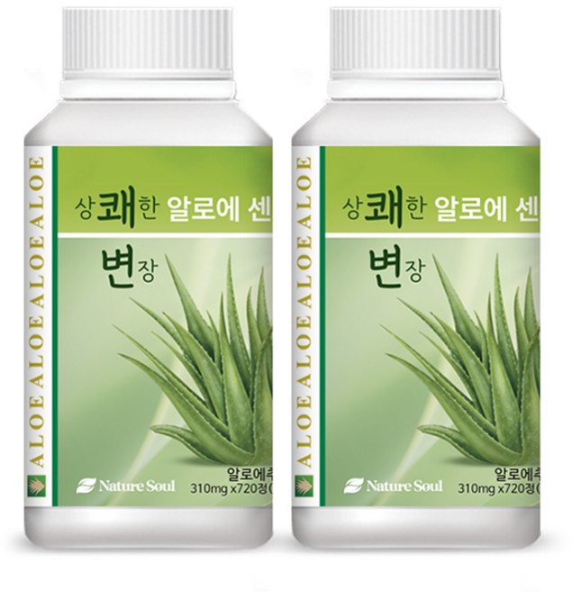 상쾌한변장 알로에센스99 720정, 2개, 223.2g