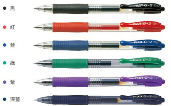 PILOT G2 自動鋼珠筆 0.38mm 0.5mm 0.7mm 1.0mm, 藍色,0.7mm, 1個
