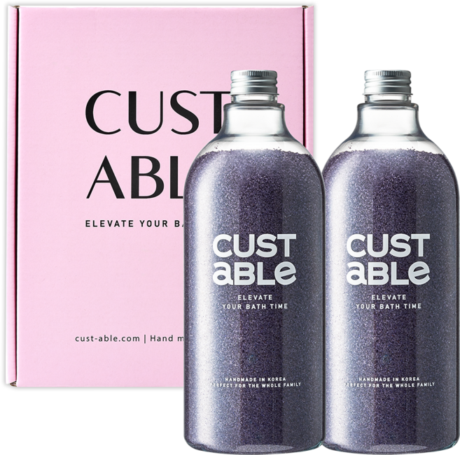 커스터블 퍼퓸 배쓰 솔트 소금 입욕제, 2개, 1.1kg