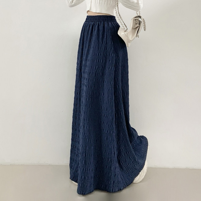 제이앤썸 플리츠 주름 머메이드 스커트 플레어 세미 A라인 치마 봄 여름 롱스커트 롱치마