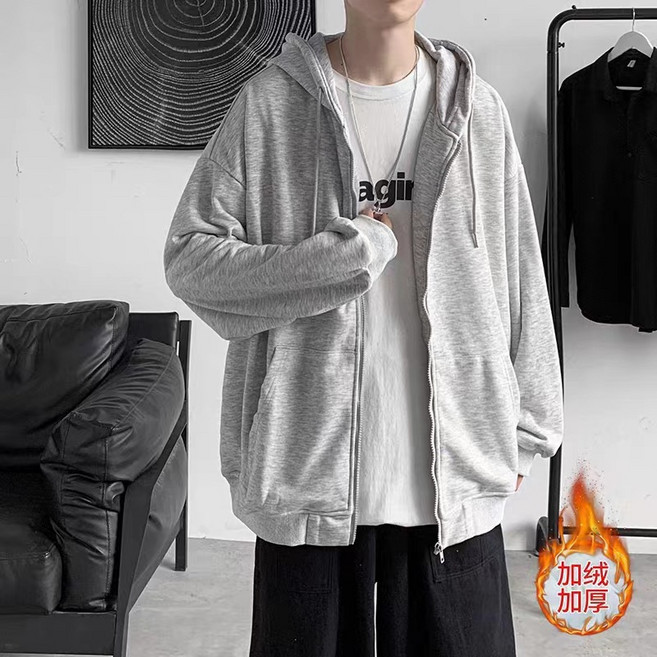 【潮流ins風】連帽衛衣 外套 開衫 衛衣 運動上衣 薄款寬鬆 拉鍊設計 秋冬休閒百搭 男女同款