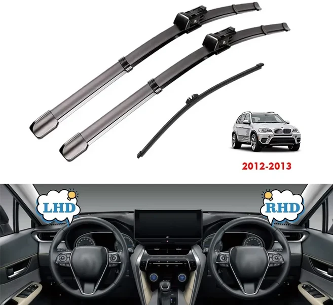 BMW X5 E70 20062013 용 전면 와이퍼 블레이드세트 앞 유리 윈드 스크린 24 "+ 20" "xDrive 35d 40d 자동차, 01 파란