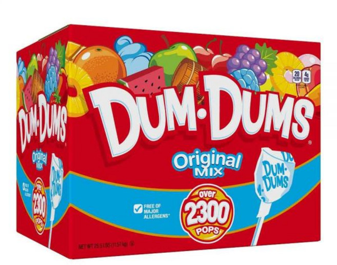 벌크 대용량 간식 Dum Dums 덤덤스 믹스 400개입 1팩 가방 전통적인 맛의 다양한 사탕 가방에 담긴 개별 포장 롤리팝 어떤 행사에도 적합