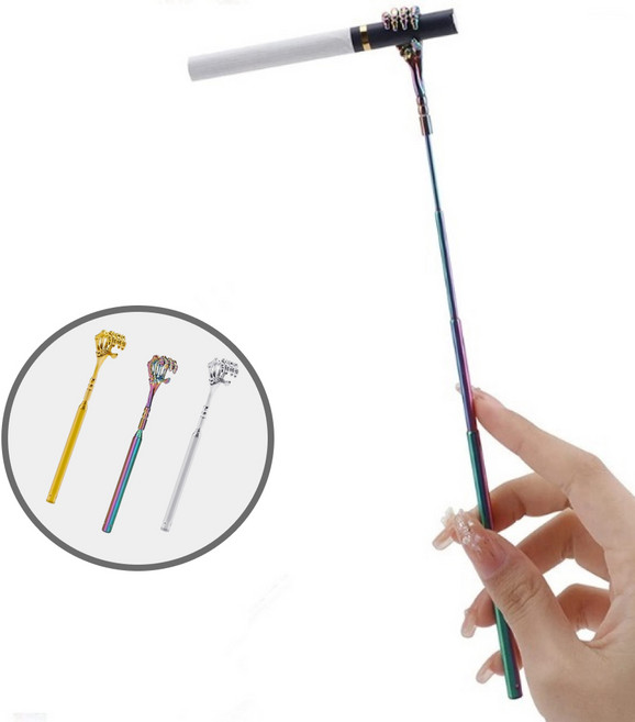 라볼페 손가락 담배 집게 손잡이 연초 냄새, 금색, 1개