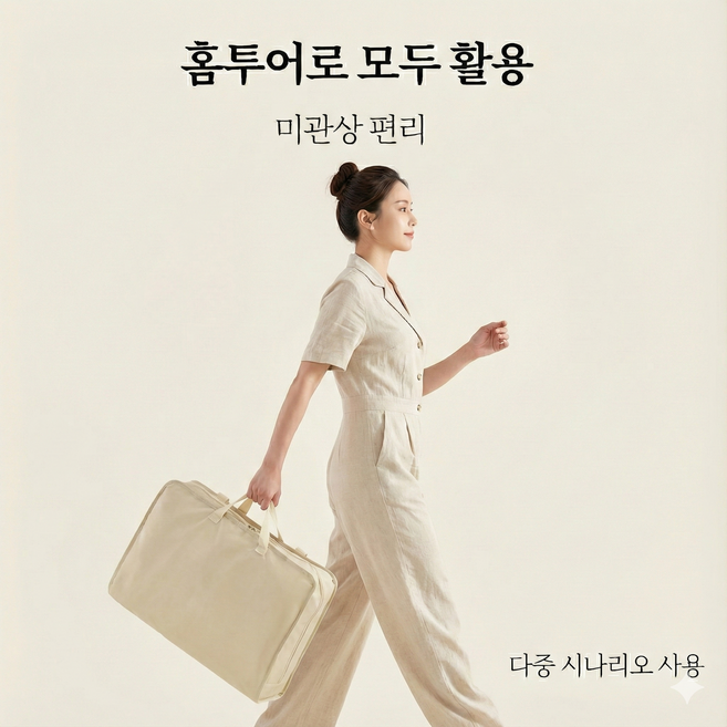 Room Expert 여행시 가정용 대용량 접이식 휴대용 수납 가방 속옷 파우치, 2개, 베이지
