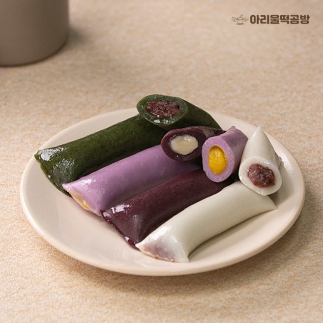 [아리울떡공방] 굳지않는 모듬 앙금가래떡, 1kg, 2개