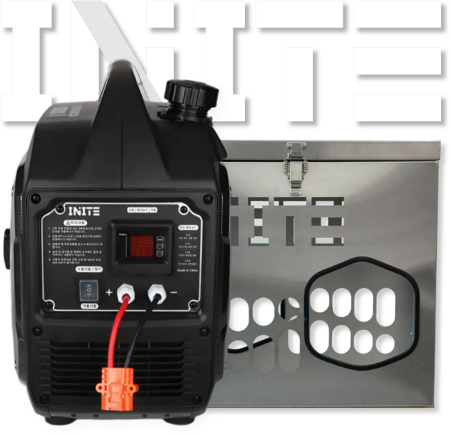 이니트 24v 발전기 스테인레스 케이스 화물차 차량용 트럭 무시동 대형차 에어컨, 1세트, 카본블랙/스테인레스 케이스