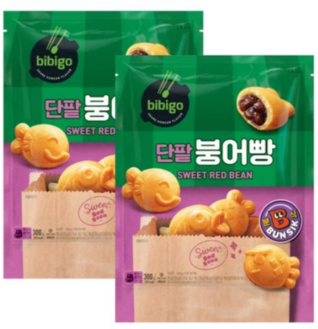 비비고 단팥 붕어빵 300g x2, 2개