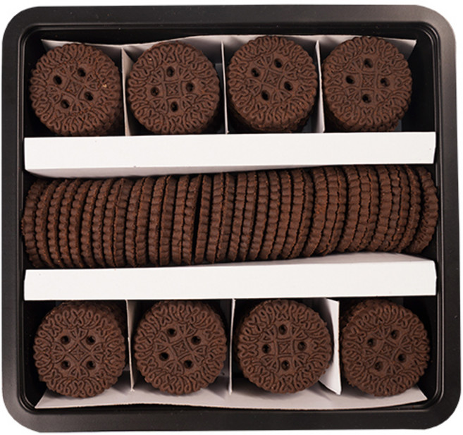 롯샌 깜뜨 쿠키 (325g) 100개입 블랙쿡 오레오 과자, 1개