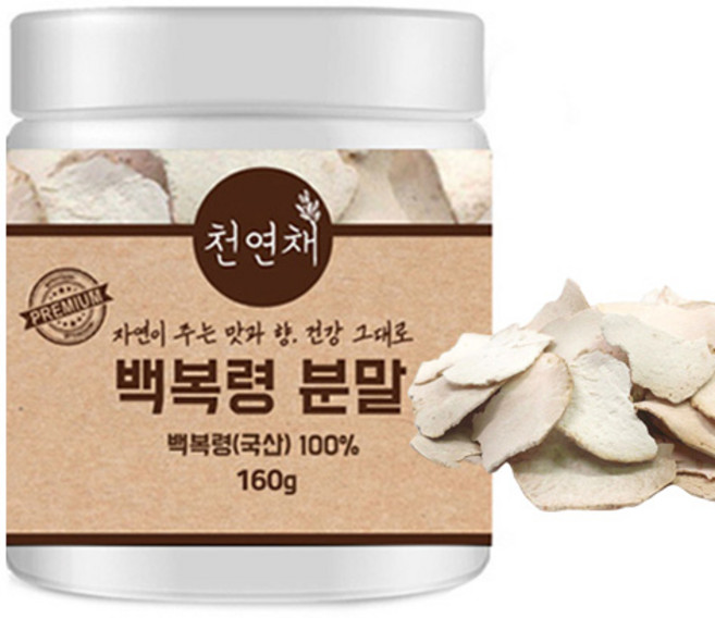 천연채 국산 백복령100% 분말 가루 용기형, 160g, 1개