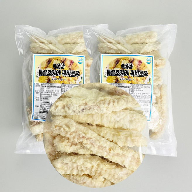 숙성한 통살오징어 꿔바로우, 600g, 2개