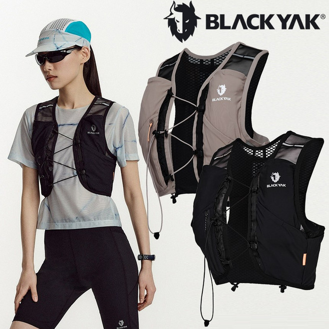 [블랙야크]26년 남여공용 조끼형 등산 러닝 배낭 트레일러닝베스트대쉬5C 2BYKSXV929, BLACK