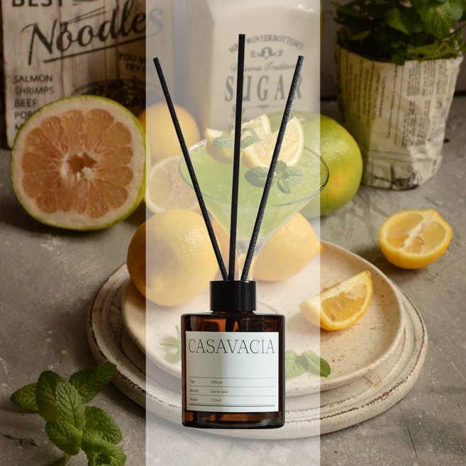 카사바시아 선물용 현관 디퓨저 방향제, 1개, 125ml, 그레이 베티버