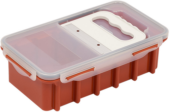 항균 품은 세이프 다용도 자르미 밀폐용기-세이프 오렌지 (김치 육류 야채 생선), 1개, 2L