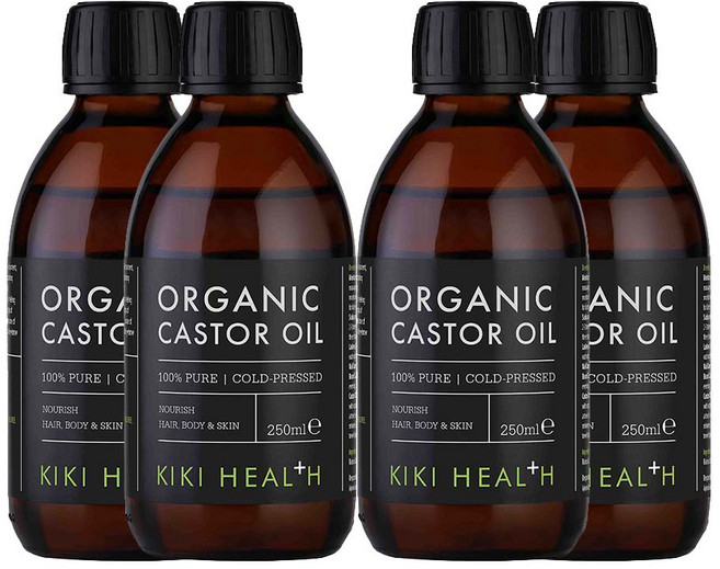 키키헬스 유기농 냉압착 피마자유 250ml 캐스터오일 피부 모발 속눈썹 영양 올인원 케어 비건 kikihealth, 4개, 250g