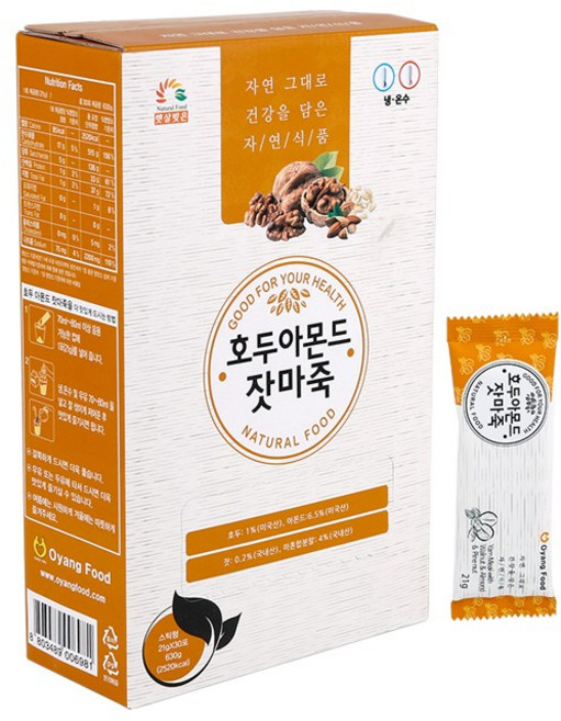 햇살빚은 호두 아몬드 잣 마죽, 21g, 1개