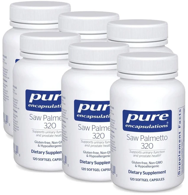 퓨어인캡슐레이션 쏘팔메토 320 소프트젤 Pure Encapsulations Saw Palmetto, 120정, 6개 - 쿠팡