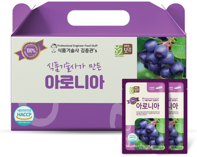 네오보감 식품기술사 김종관's 100% 아로니아즙, 70ml