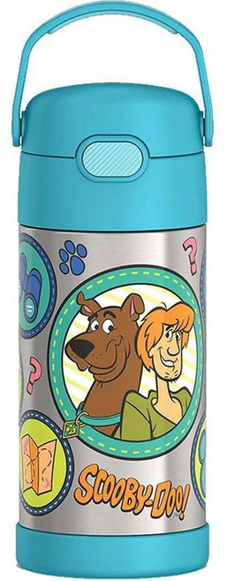 THERMOS FUNTAINER 355ml12온스 스테인리스 스틸 진공 단열 물병 뚜껑 포함 미니 마우스 200962, Scooby-Doo