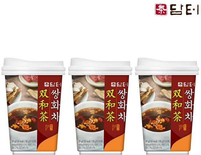 담터 쌍화차 플러스 컵 30g x 3개 세트 / 원컵 냉수 온수 겸용, 1개입