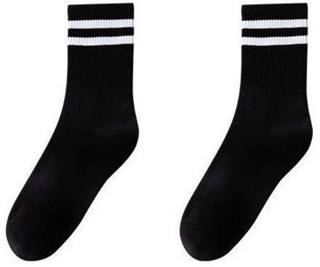 襪子女中筒襪 條紋運動百搭